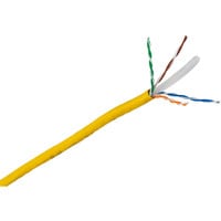 CAT 6 23 AWG CMR 600 MHz U/UTP Solid Bare Copper Cable Yellow 1000 ft. Pull Box